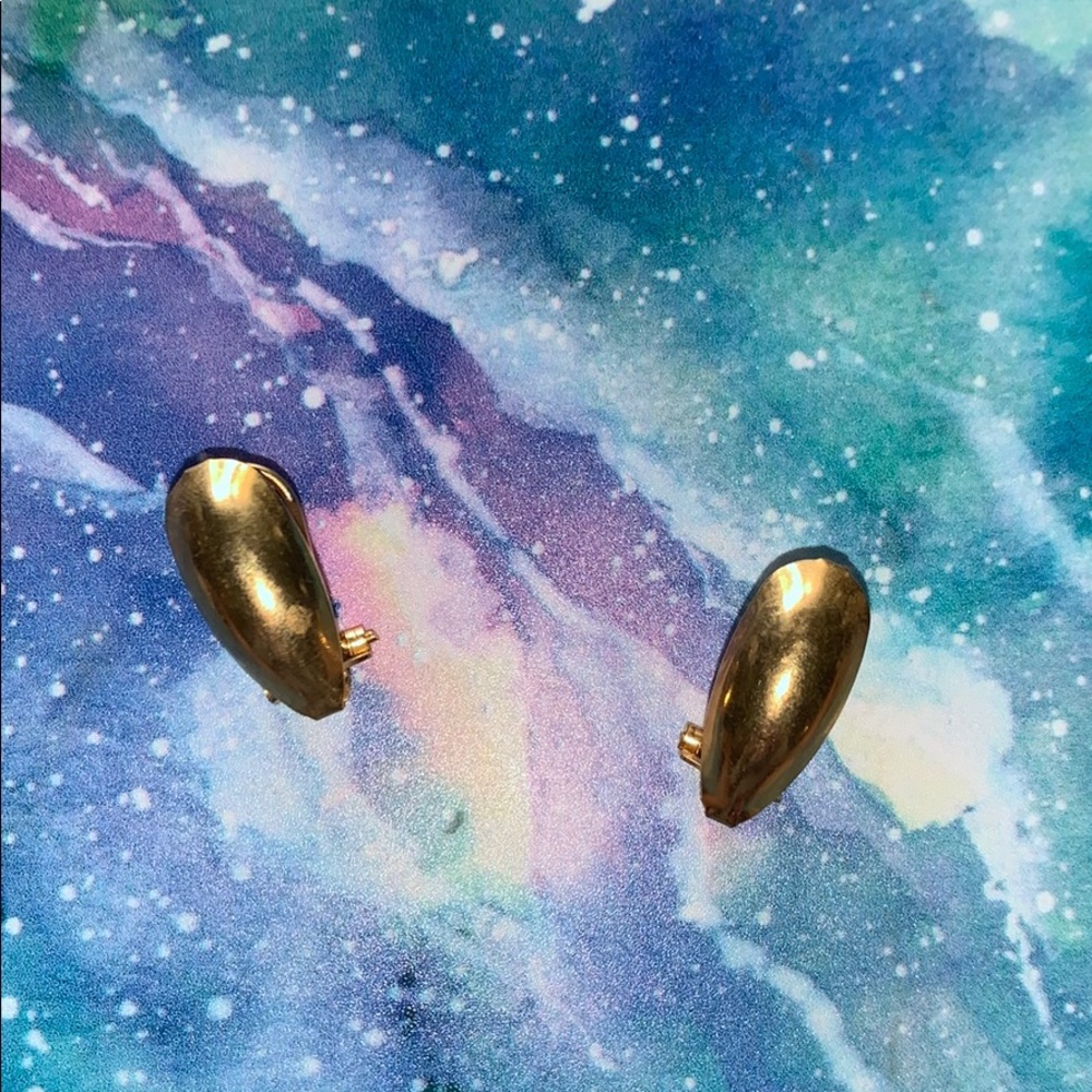 Gold Shell Earrings - image 1